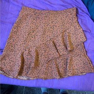 Stylish Rust skirt with Black Dots